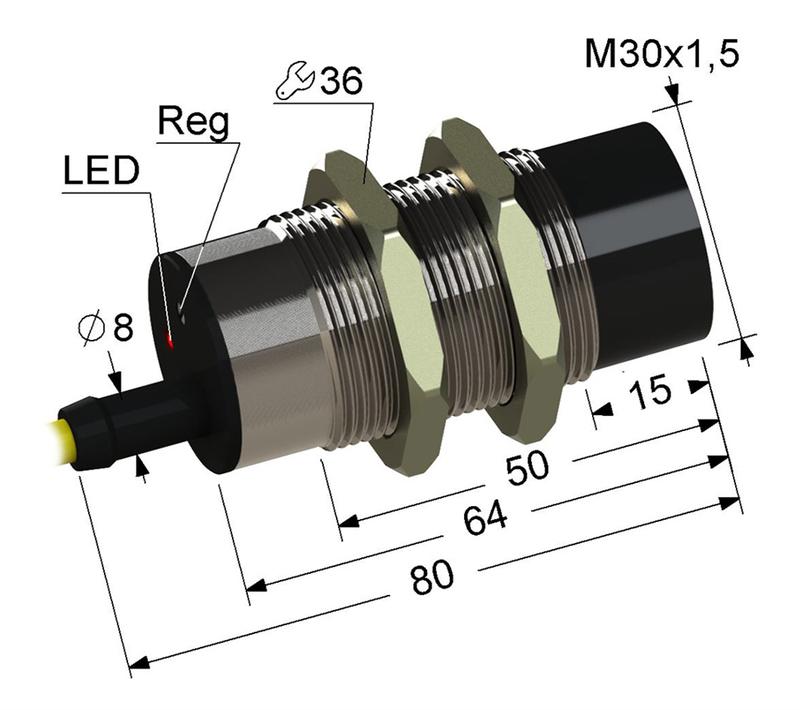 Выключатель бесконтактный PS1-30M80-20N84-Z (ВБ1.30М.80.20.8.4.Z) МЕГА-К A8010-79689537