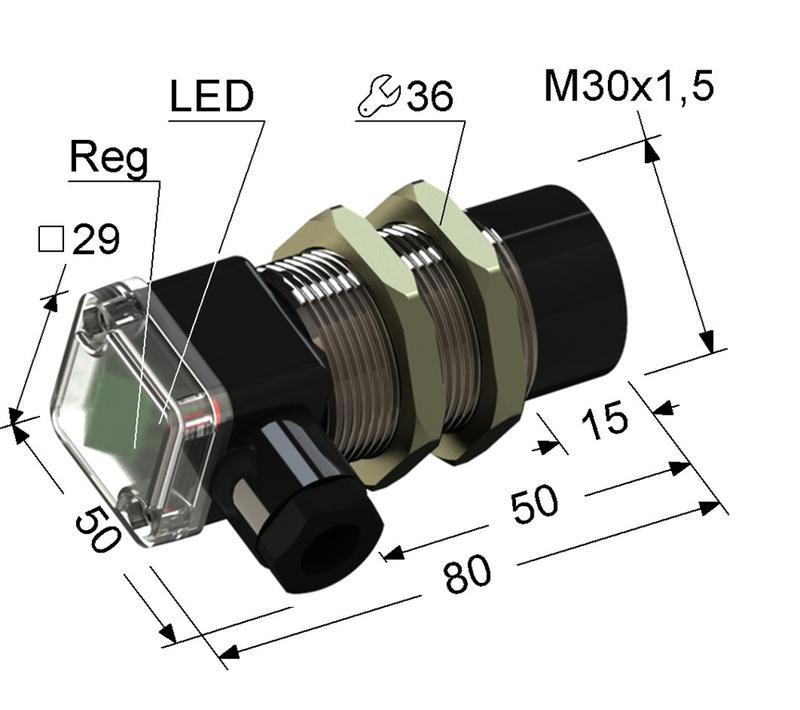 Выключатель бесконтактный PS1-30M80-30N61-B (ВБ1.30М.80.20.2.1.B) МЕГА-К A8010-02835802