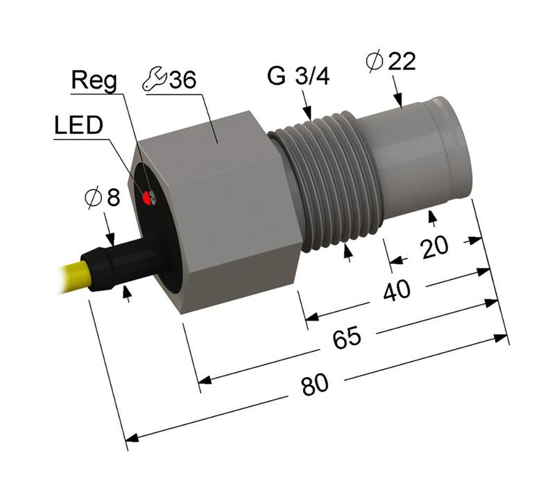 Выключатель бесконтактный PS1Y-34G80-3N11-Z (ВБ1У.G3/4.80.3.1.1.Z) МЕГА-К A8010-T1667