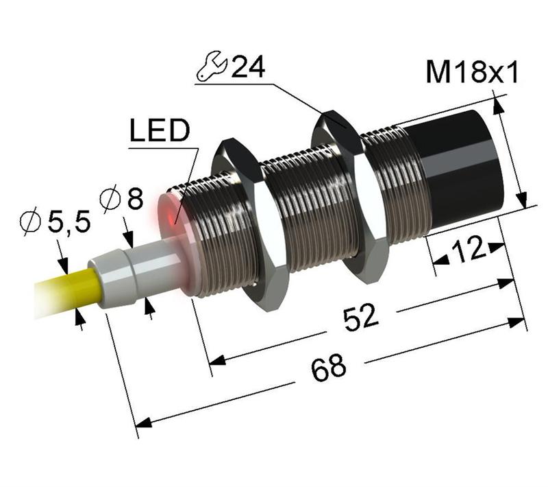 Выключатель бесконтактный PS2-18M68-12N11-Z (ВБ2.18М.68.8.1.1.Z) МЕГА-К A8010-80087590