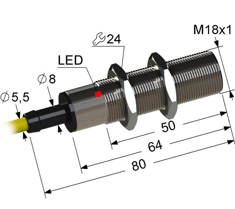Выключатель бесконтактный PS2-18M80-5B21-Z (ВБ2.18М.80.5.2.1.Z) МЕГА-К A8010-80087217