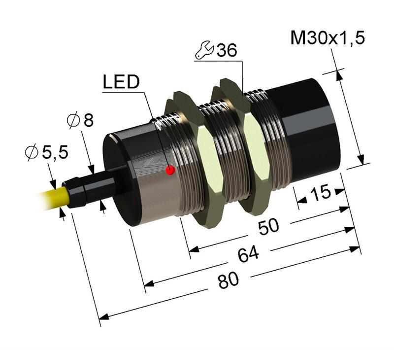 Выключатель бесконтактный PS2-30M80-15N51-Z (ВБ2.30М.80.15.5.1.Z) МЕГА-К A8010-T82636767