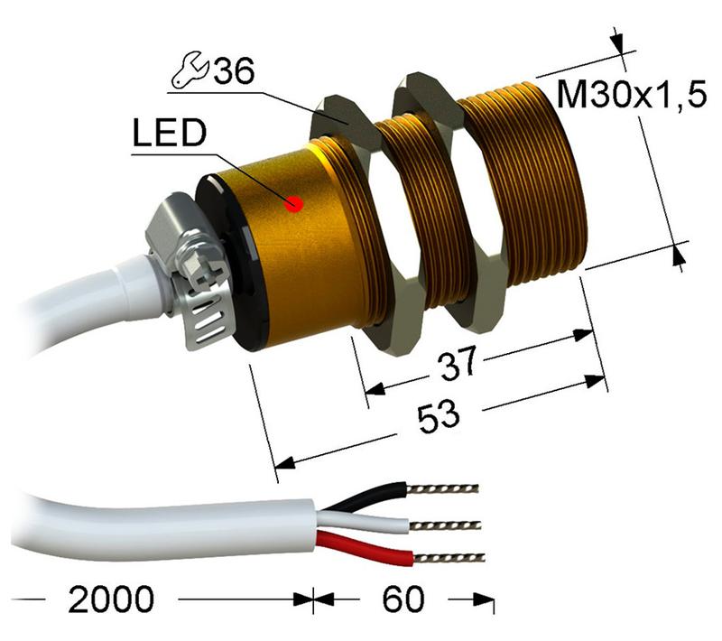 Выключатель бесконтактный PS2A-30M53-10B11-Z (ВБ2А.30М.53.10.1.1.Z) МЕГА-К A8010-34129580