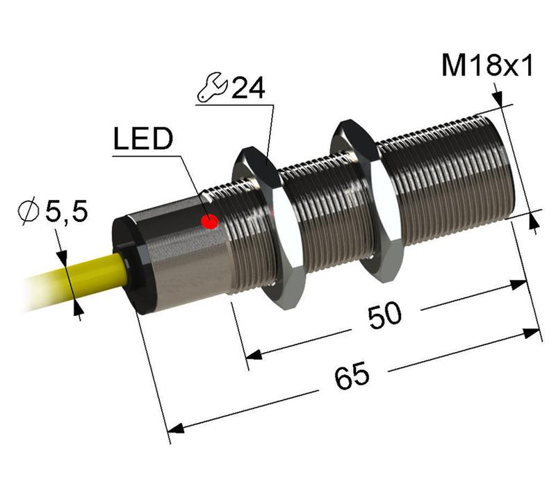 Датчик бесконтактный PS2D-18M65-5B91-K (ДБ2.18М.65.5.9Т.1.K) МЕГА-К A8010-T200056916