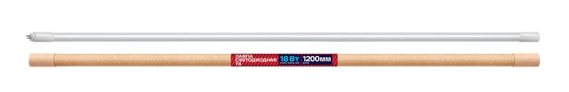 Лампа светодиодная T8 18Вт линейная 6500К холод. бел. G13 1600лм 180-240В 1200мм REV 32393 8
