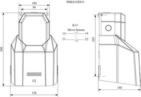 Педаль с защитной крышкой (1НО+1НЗ) с фиксацией. EMAS PDKS11BX11