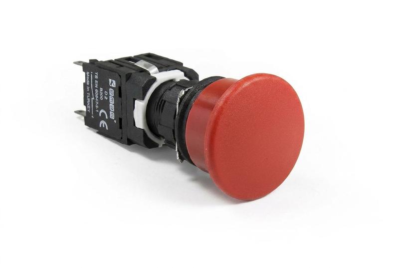 Кнопка нажимная возвратная грибовидная (1НЗ) красн. EMAS D200YM30K