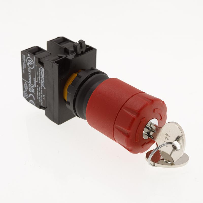 Кнопка аварийная с ключем (1НО+1НЗ) (CP) EMAS CP102EA30