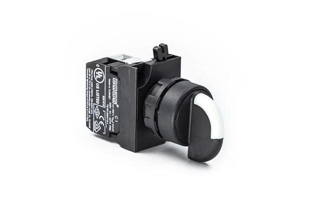 Переключатель 0-1 с фиксацией (1НО) с LED (12-30В AC-DC) син. EMAS CP170S20