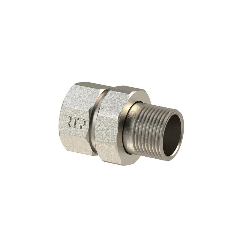 Американка прямая латунь 1/2дюйм никель RTP 25190