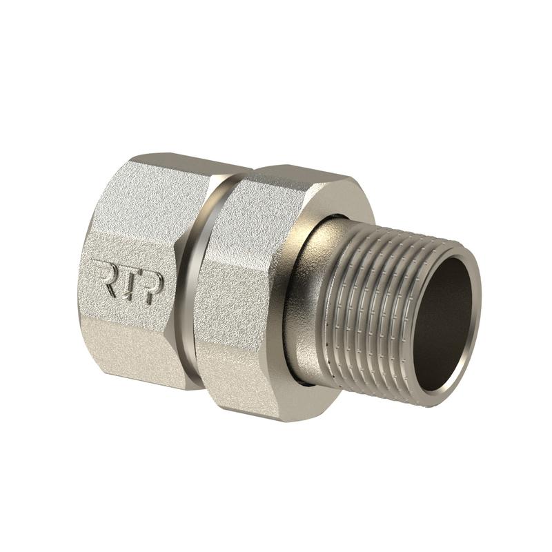 Американка прямая латунь 1 1/2дюйм никель RTP 33509
