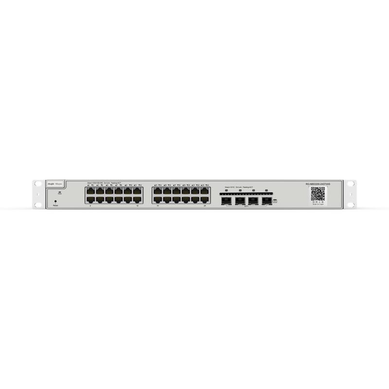 Коммутатор L2 24х1Гб/с+4хSFP+метал. корпус крепления в стойку Ruijie RG-NBS3200-24GT4XS