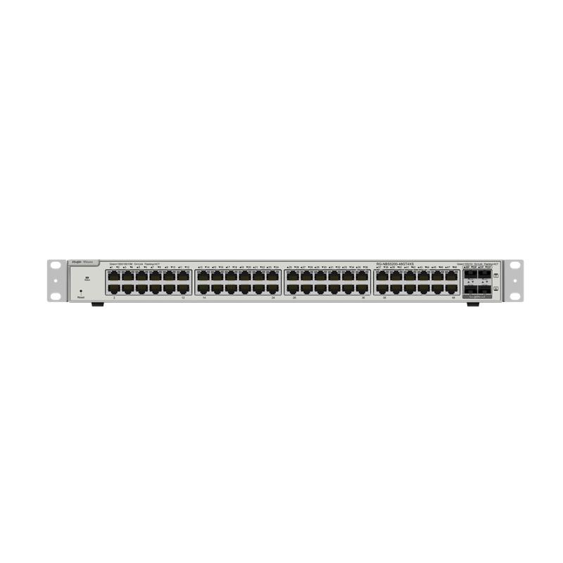 Коммутатор L2+ 48х1Гб/с+4хSFP+метал. корпус крепления в стойку статическая маршрутизация Ruijie RG-NBS5200-48GT4XS