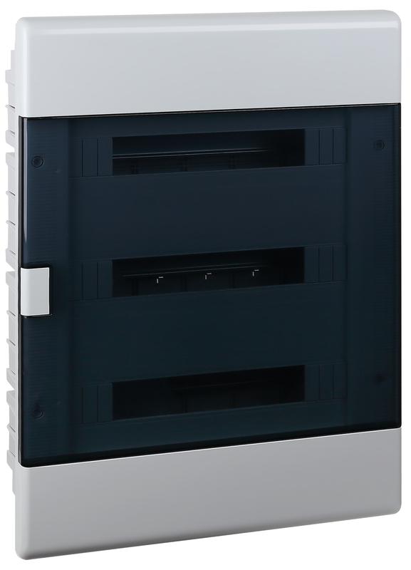 Щиток Тусо скрытая проводка на 54 модуля с дверцей 645х464х116мм (серый с прозр. дверцей) Ruvinil 68