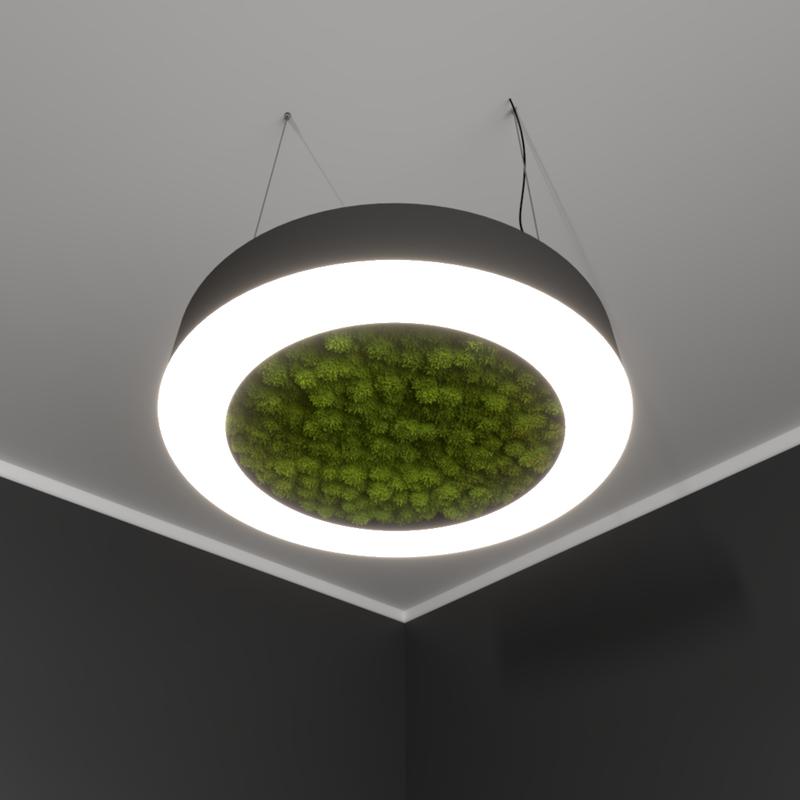 Светильник светодиодный RVE-LBX-MOSS-HOLE-RING-1950-P 161Вт 4000К 1950х1950х100мм подвесной шир. рассеив.=80мм бел. RVElektro RVE00000539