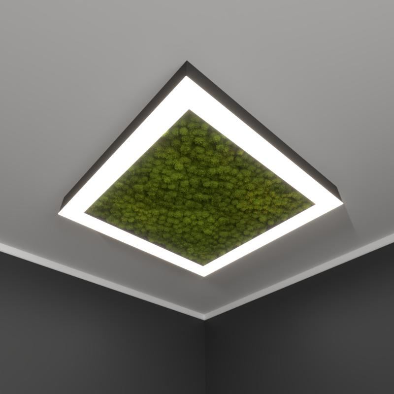 Светильник светодиодный RVE-LBX-MOSS-HOLE-BOX-1500-N 160Вт 4000К 1500х1500х100мм накладной шир. рассеив.=80мм бел. RVElektro RVE00001628