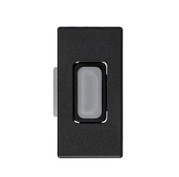 Розетка аудио/видео проходная HDMI Simon 27 узкий модуль (мама-мама) механизм графит Simon 2701094-038