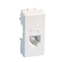 Розетка телефонная Simon 27 RJ12 6 контакт. узкий модуль механизм бел. Simon 27481-34