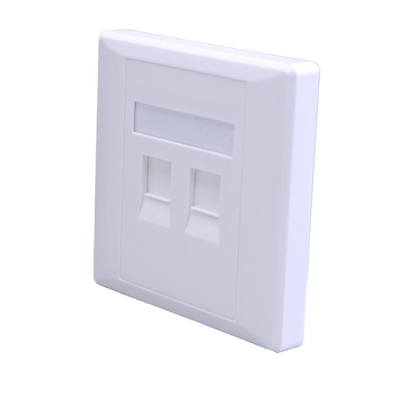 Панель лицевая 2 порта 80х80 Keystone шторка (DIY) SUPRLAN 10-0334-1