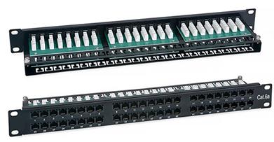 Патч-панель высокой плотности 19дюйм48хRJ-45 UTP cat.6a 1U SUPRLAN 10-0453