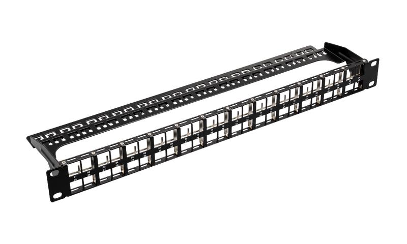 Патч-панель модульная для Keystone Jack 19дюйм под 48 модулей utp 1u SUPRLAN 10-0418