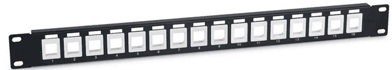 Патч-панель модульная для Keystone Jack 19дюйм под 16 модулей utp 1u SUPRLAN 10-0420