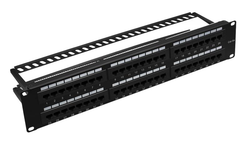 Патч-панель 19дюйм 48хRJ-45 UTP 6A 2U SUPRLAN 10-0432