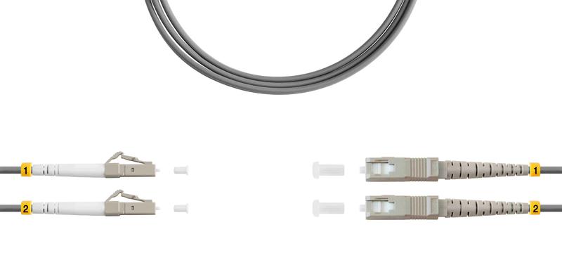 Патч-корд ВО MM(OM1) LC/UPC-SC/UPC 3.0мм duplex LSZH 1м SUPRLAN 09-12111