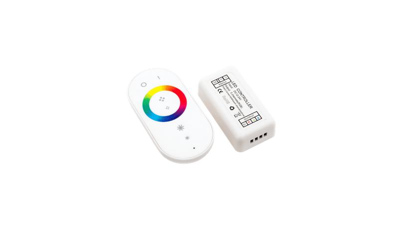 Контроллер радио RGB сенсорный RF-RGB-S-18A-WH2 18А 12/24В модель 2 бел. SWG Standard 00000000963