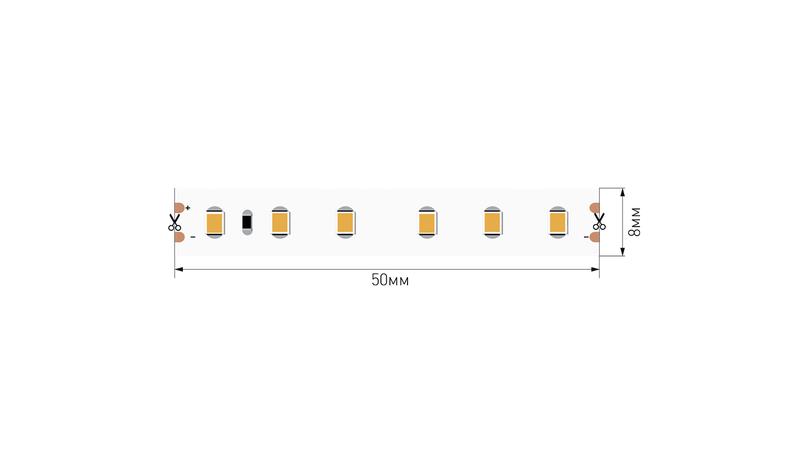 Лента светодиодная стандарт 2835 120LED/м 9.6Вт/м тепл. бел. 24В IP65 (уп.5м) SWG Standard 00-00021281