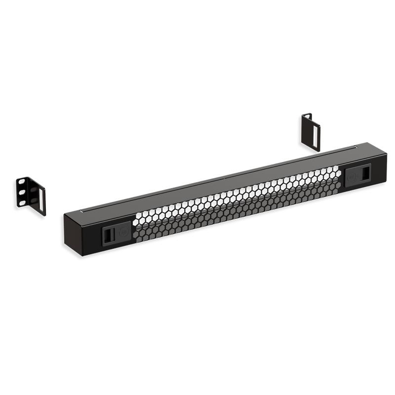 Экран защитный перфорир. 1U 19дюйм RAL 9004 черн. SYSMATRIX PS 0100.9000