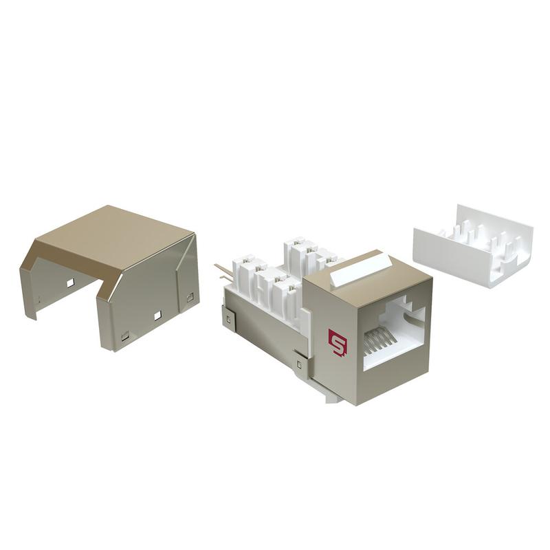 Вставка Keystone Jack RJ45 90град. кат.5E экранир. заделка тип 110 SYSMATRIX KJ 5ES090.TLWH