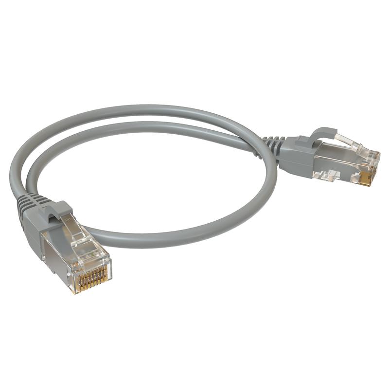 Патч-корд U/UTP кат.5E 2хRJ45 неэкранир. LSZH 0.5м сер. SYSMATRIX PC 4545.5EU26.05LSZHGY