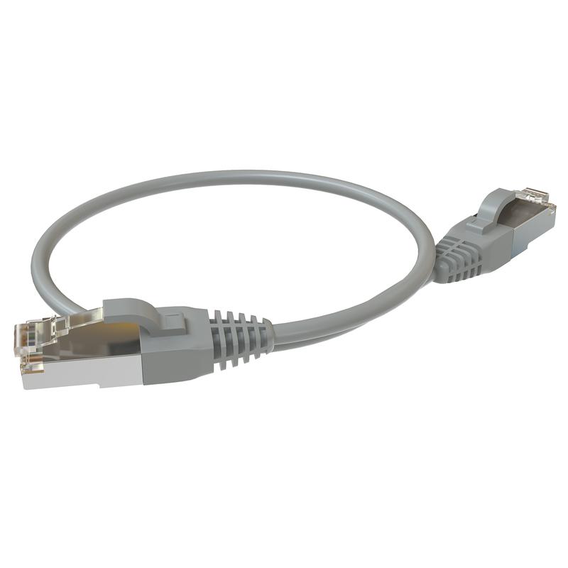 Патч-корд F/UTP кат.5E 2хRJ45 экранир. LSZH 0.3м сер. SYSMATRIX PC 4545.5ES26.03LSZHGY