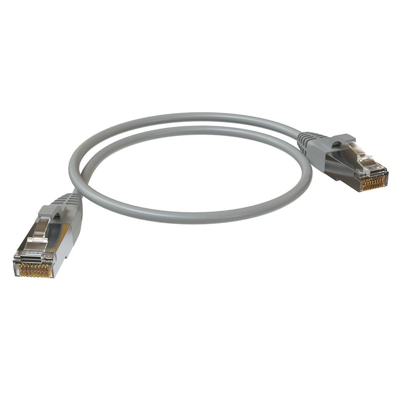 Патч-корд F/UTP кат.5E 2хRJ45 экранир. LSZH 0.5м сер. SYSMATRIX PC 4545.5ES26.05LSZHGY