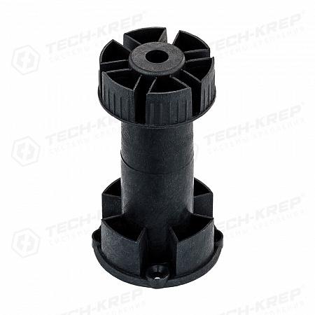 Ножка цокольная Н100 95-125мм с 1 клипсой пластик. черн. (уп.2шт)Tech-Krep/Zitar 129970