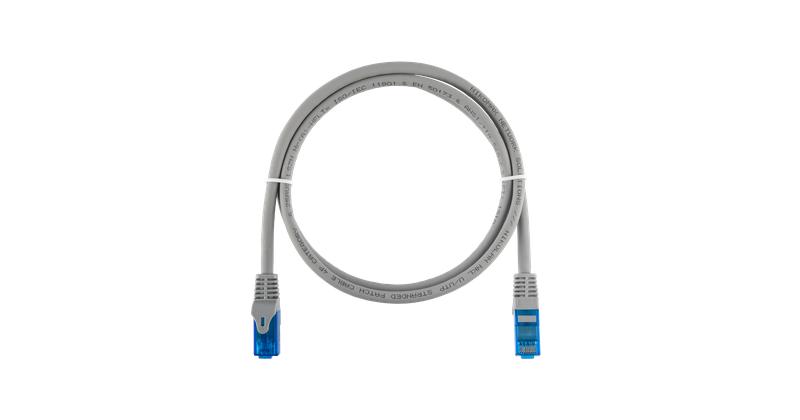 Шнур коммутационный U/UTP 4 пары кат.6 (Класс E) 250МГц 2хRJ45/8P8C T568B заливной с защитой защелки мж BC (чистая медь) 25AWG (7х0175мм) LSZH нг(А)-HFLTx сер. 3м NIKOMAX NMC-PC4UE55B-ES-003-C-GY