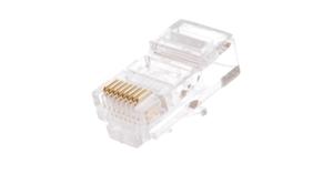 Коннектор RJ45/8P8C, Кат.5e, 3мкд, универсальный, под 0,47-0,51мм, неэкран., 1000шт.