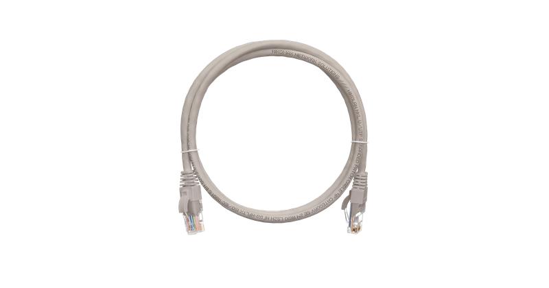 Шнур коммутационный кат.5E (класс D) U/UTP 4 пары 24 AWG (7х0.205мм) 100МГц 2хRJ45 (8P8C) T568B заливной с защитой защелки мж BC чистая медь PVC нг(А) 3м сер. NIKOMAX NMC-PC4UD55B-030-GY