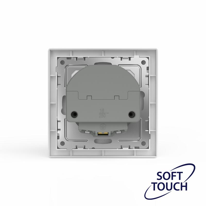 Розетка 1-м СП Pixel с заземл. с 2-мя заряд. устр. USB тип A+C IP20 механизм айс TOKOV ELECTRIC TKE-