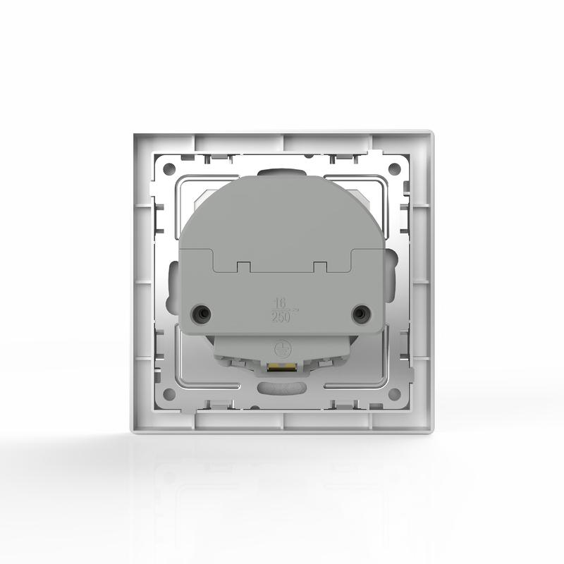 Розетка 1-м СП Pixel с заземл. с 2-мя заряд. устр. USB тип A+C IP20 механизм алюм. TOKOV ELECTRIC TK