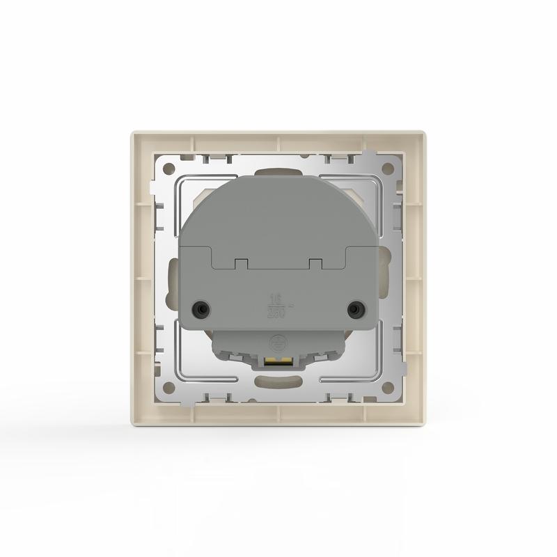 Розетка 1-м СП Pixel с заземл. с 2-мя заряд. устр. USB тип A+C IP20 механизм беж. TOKOV ELECTRIC TKE