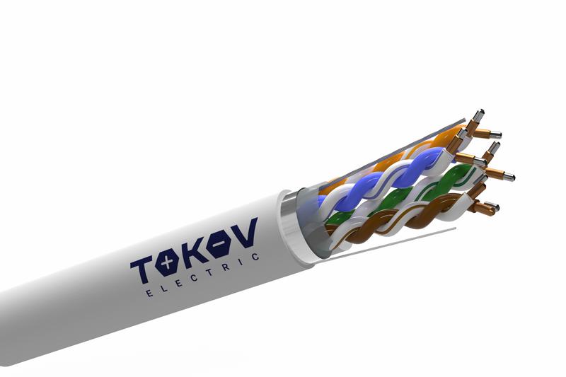 Кабель витая пара F/UTP 4х2х24 AWG кат.5E ССA PVC Fluke tested (м) TOKOV ELECTRIC TKL-C06-F42CCA-5E-305-PVC
