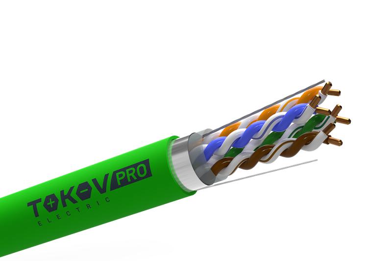 Кабель витая пара F/UTP 4х2х24AWG (0.52мм) кат.5E PVCLS нг (А)-LSLTx Fluke tested (м) PRO TOKOV ELECTRIC TKP-C11-F42-5E-RU-LSLTx
