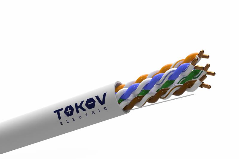 Кабель витая пара F/UTP 4х2х23AWG (0.57мм) кат.6 PVC Fluke tested (м) PRO TOKOV ELECTRIC TKP-C06-F42-6-RU-PVC
