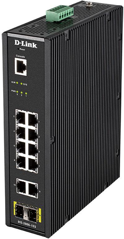 Коммутатор управляемый DIS-200G-12S/A1A 10G 2SFP D-Link 1606844