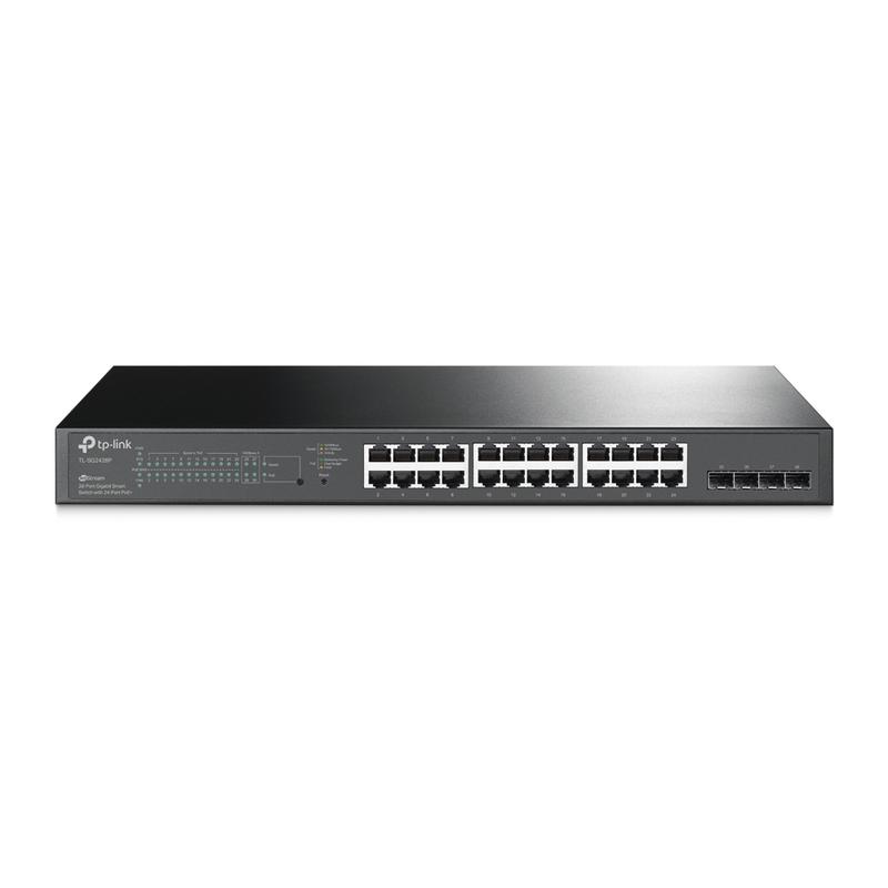 Коммутатор гигабитный TL-SG2428P JetStream Smart на 24 порта PoE+ и 4 SFP-слота TP-Link 1800045