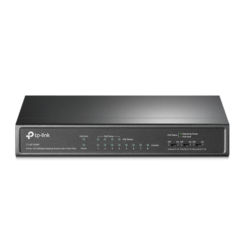 Коммутатор TL-SF1008P 8-портовый 10/100Мбит/с с 4 портами PoE+ настол. TP-Link 1200082
