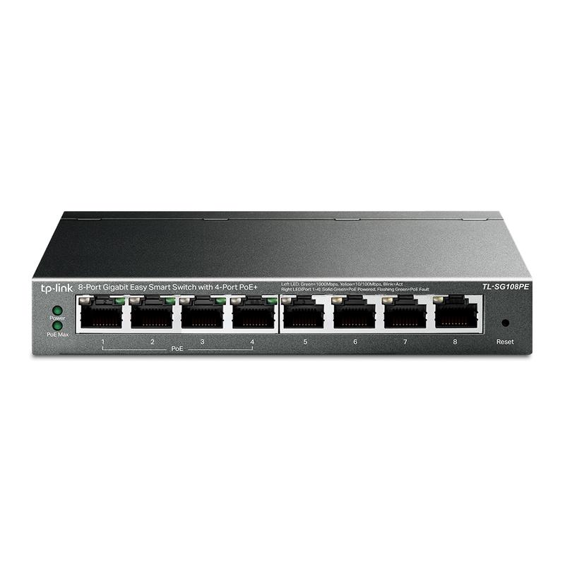 Коммутатор TL-SG108PE Easy Smart гигабитный 8-портовый с 4 портами PoE TP-Link 1410552
