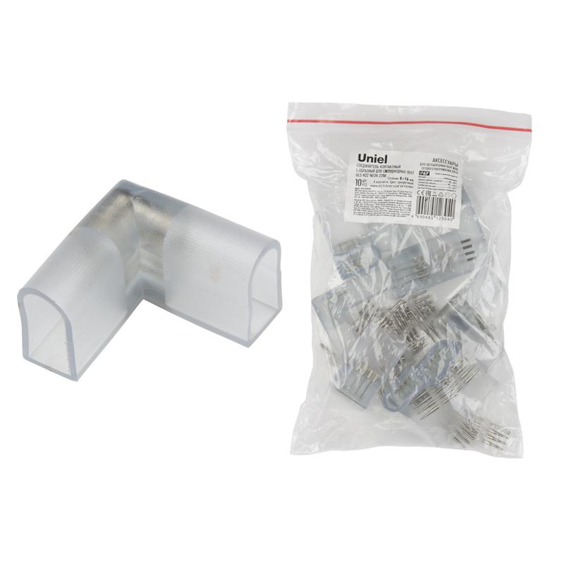 UTC-K-24/N22 CLEAR 010 POLYBAG Соединитель контактный L-образный для светодиодных лент ULS-N22 RGB N